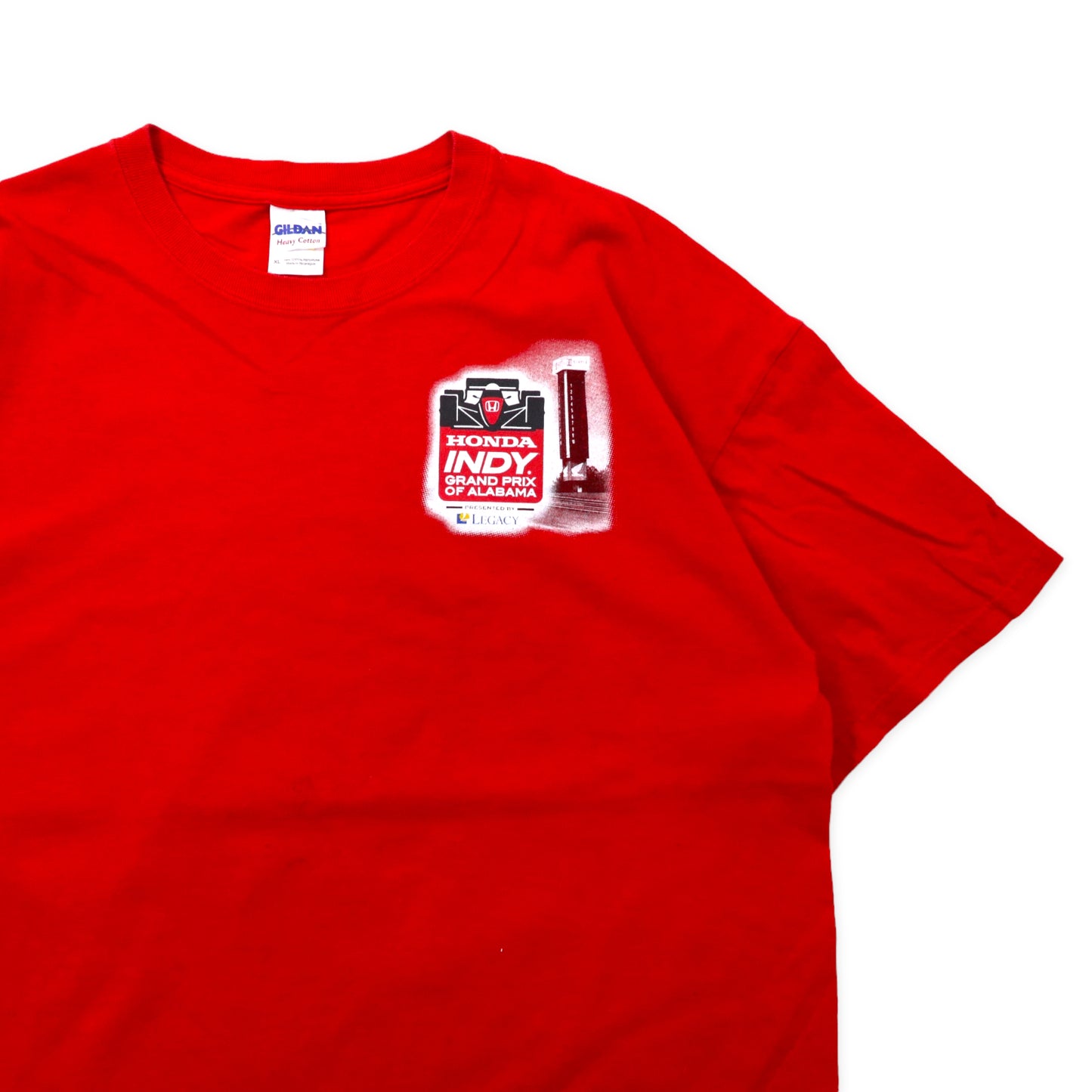 GILDAN レーシングカー プリントTシャツ XL レッド コットン HONDA INDY ホンダ