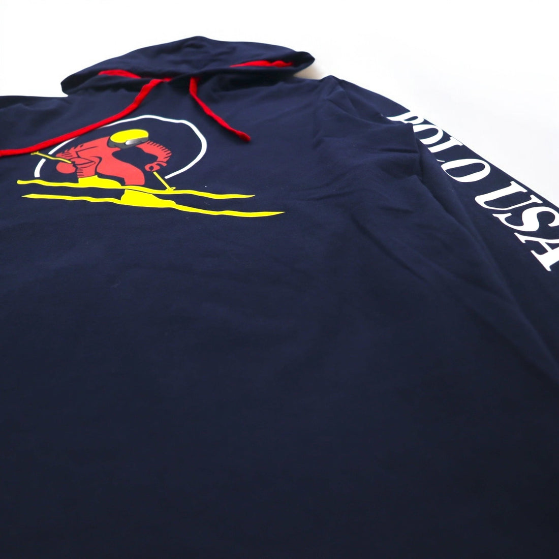 Polo by Ralph Lauren Long Sleeve T-Shirt Hoodie S Navy Sleeve Print POLO USA