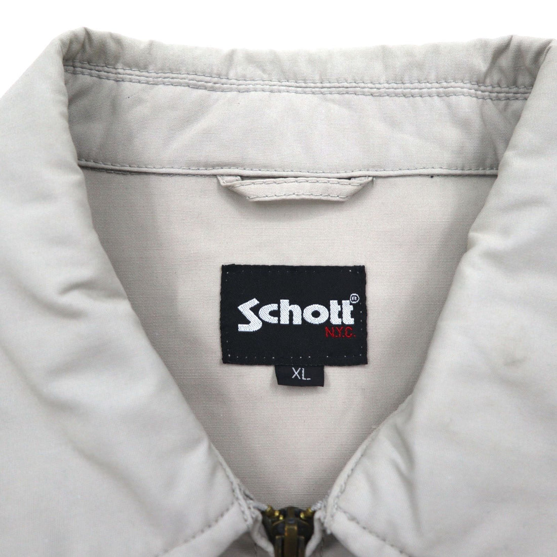 Schott N.Y.C. ハリントンジャケット ワークジャケット XL ベージュ ポリエステル コットン