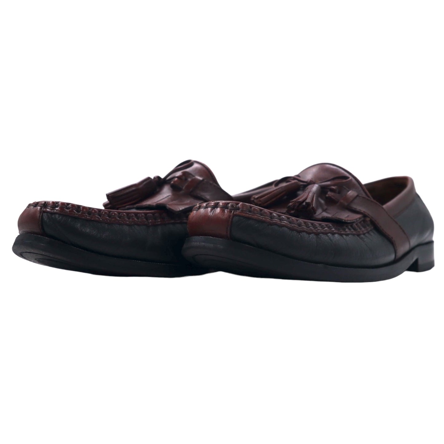 JOHNSTON & MURPHY キルト タッセル ローファー 26.5cm ブラウン ブラック Aragon II Kiltie Tassel Loafer 20-0592