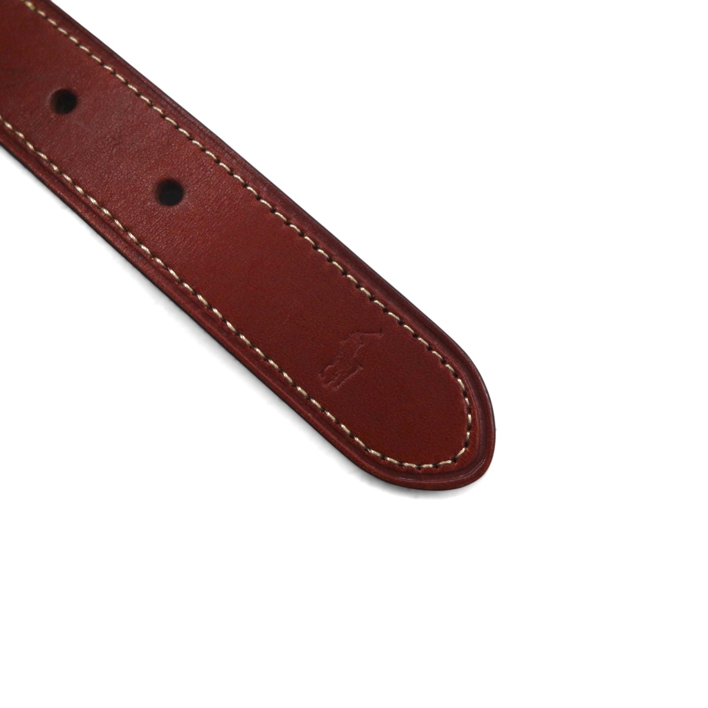 Polo Ralph Lauren navy leather belt with stretch gold brass buckle