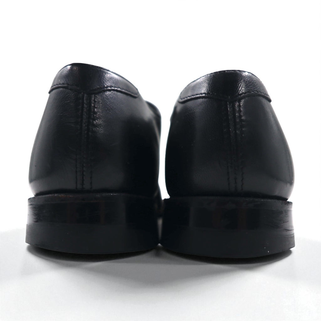 STACY ADAMS 1980s Made in USA MADISON Punched Cap Toe Dress Shoes, Size 27.5cm, Black Leather, Kidskin, 453044