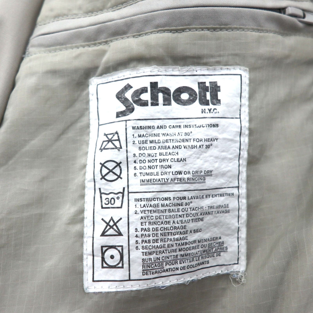 Schott N.Y.C. ハリントンジャケット ワークジャケット XL ベージュ ポリエステル コットン