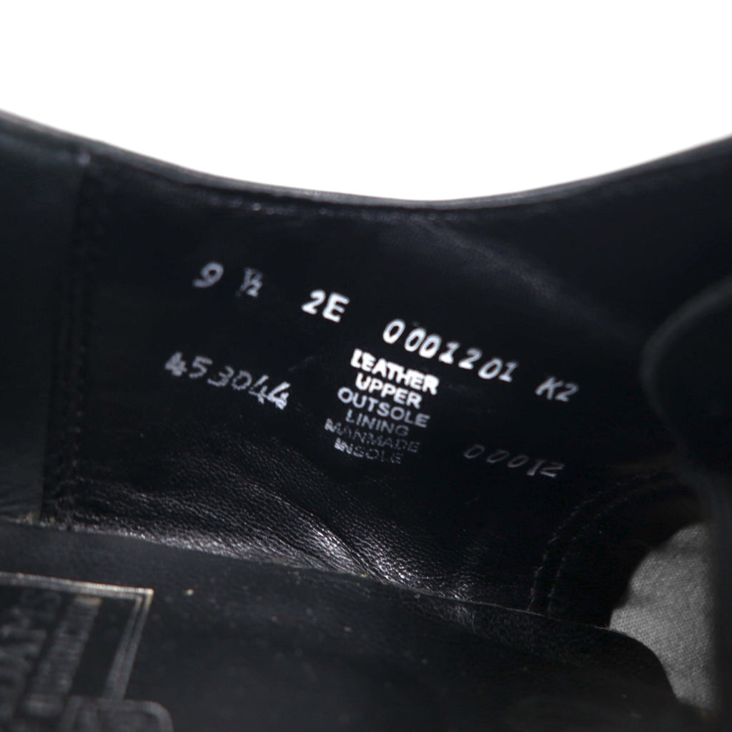 STACY ADAMS 1980s Made in USA MADISON Punched Cap Toe Dress Shoes, Size 27.5cm, Black Leather, Kidskin, 453044