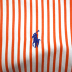 Ralph Lauren 90s Button-Down Shirt, XL, Orange Stripes with Small Pony Embroidery