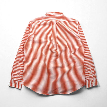 Ralph Lauren 90s Button-Down Shirt, XL, Orange Stripes with Small Pony Embroidery