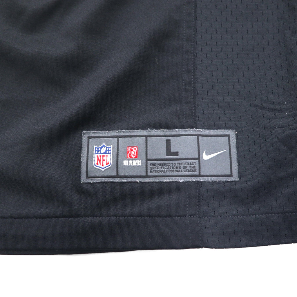NIKE Game Shirt, Size L, Black, Polyester, NFL Numbering