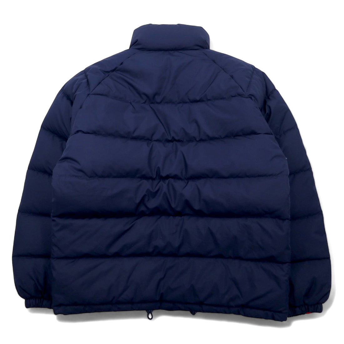 FILA 90s Down Jacket M Navy Polyester Side Line One Point Logo Embroidery