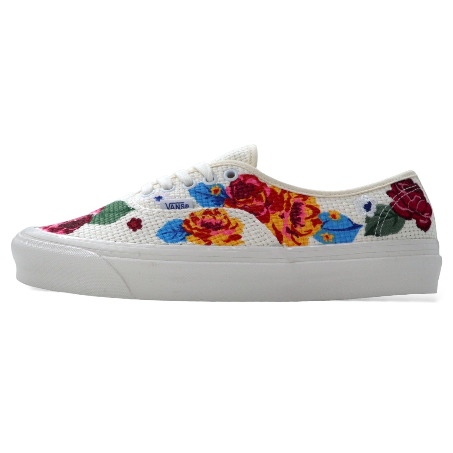 VANS オーセンティック アナハイムコレクション ニードルポイント スニーカー 28cm ホワイト 花柄 AUTHENTIC 44 DX ANAHEIM FACTORY NEEDLEPOINT / FLORAL 未使用品