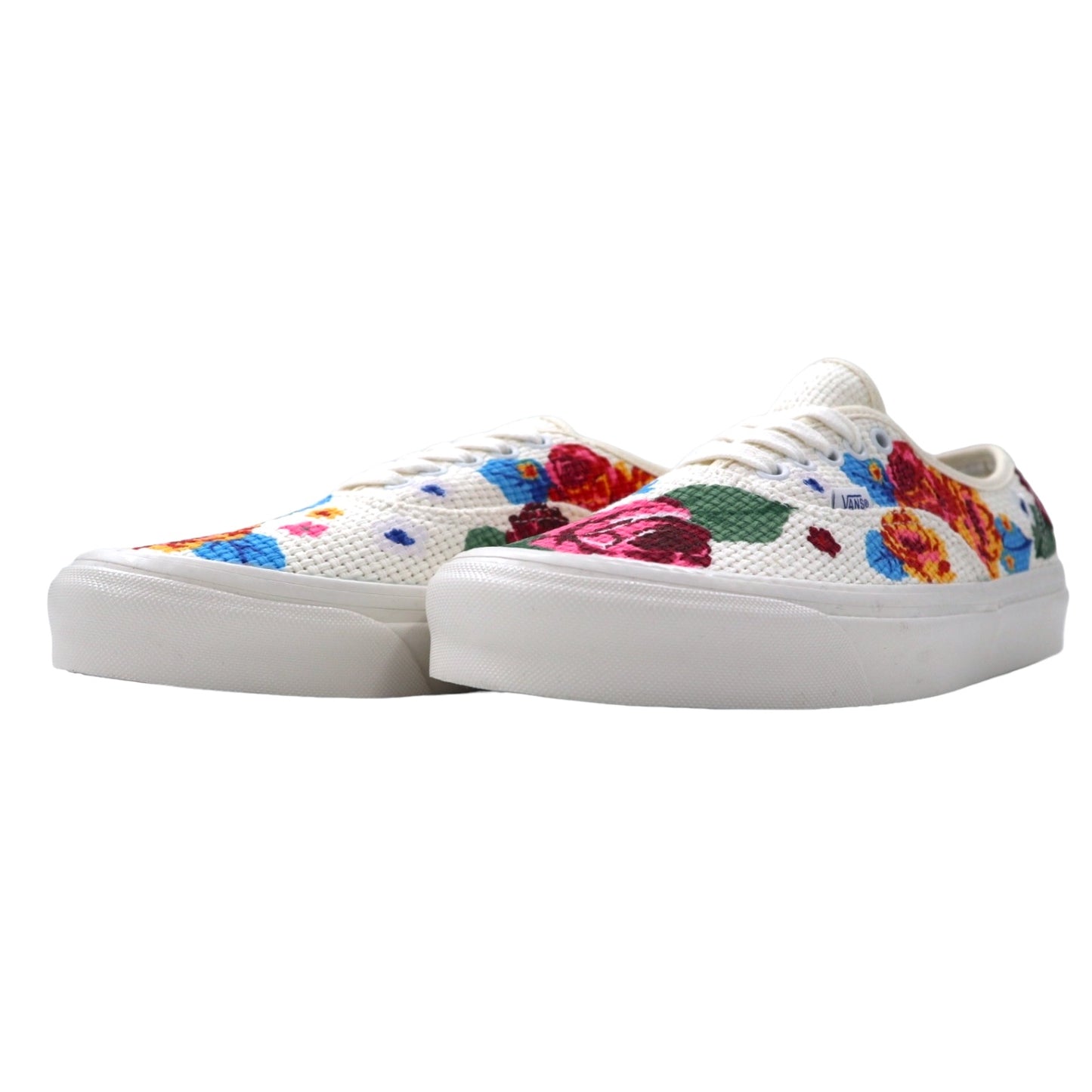 VANS オーセンティック アナハイムコレクション ニードルポイント スニーカー 28cm ホワイト 花柄 AUTHENTIC 44 DX ANAHEIM FACTORY NEEDLEPOINT / FLORAL 未使用品