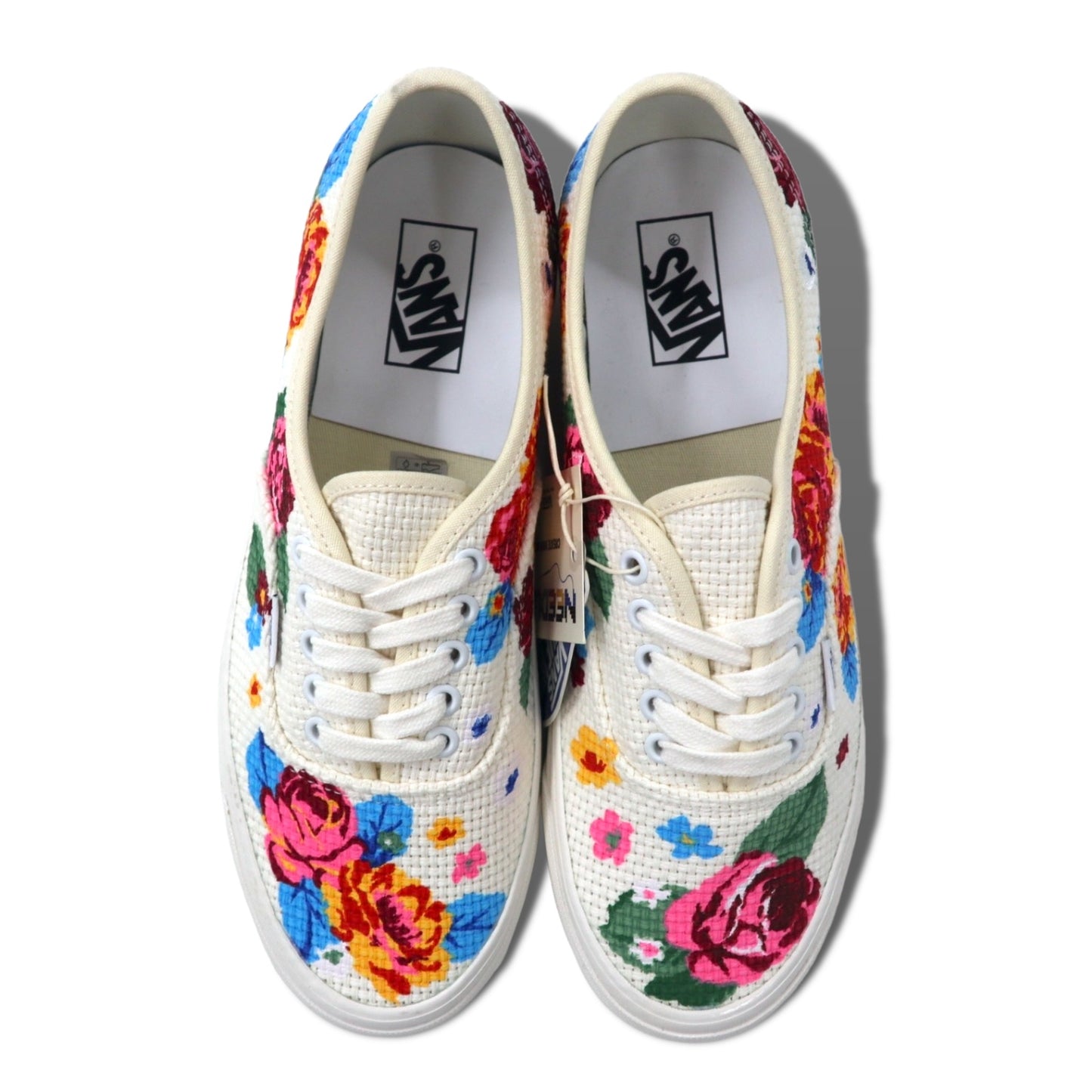 VANS オーセンティック アナハイムコレクション ニードルポイント スニーカー 28cm ホワイト 花柄 AUTHENTIC 44 DX ANAHEIM FACTORY NEEDLEPOINT / FLORAL 未使用品