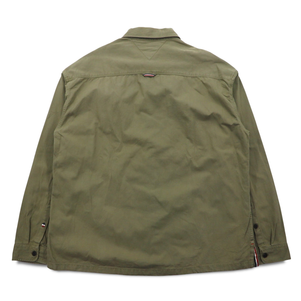TOMMY JEANS Oversized Fit Work Shirt XL Khaki Cotton OVERSIZED FIT DM0DM4203