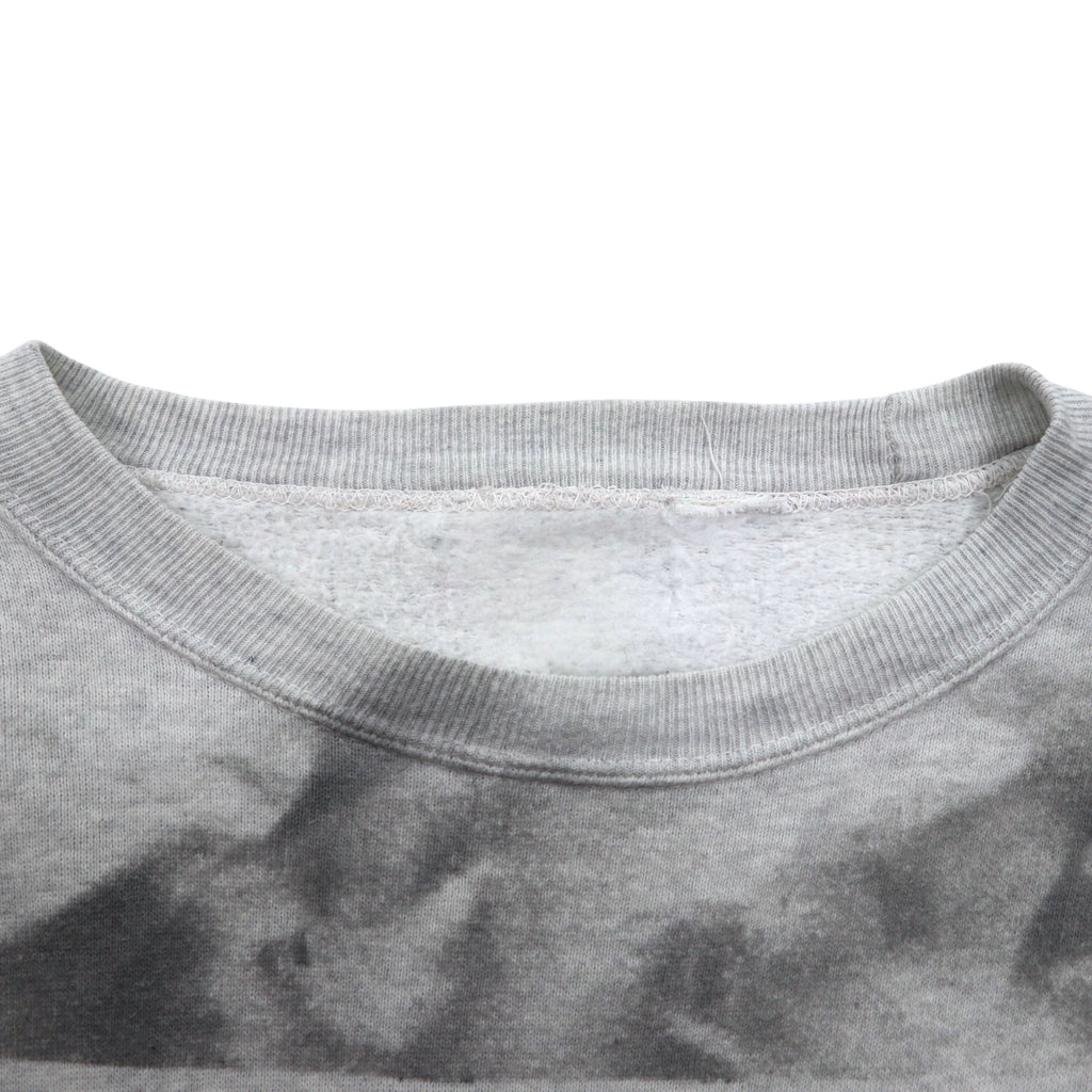 HARLEY DAVIDSON USA made tie-dye sweatshirt L Grey Printed cotton Fleece lining