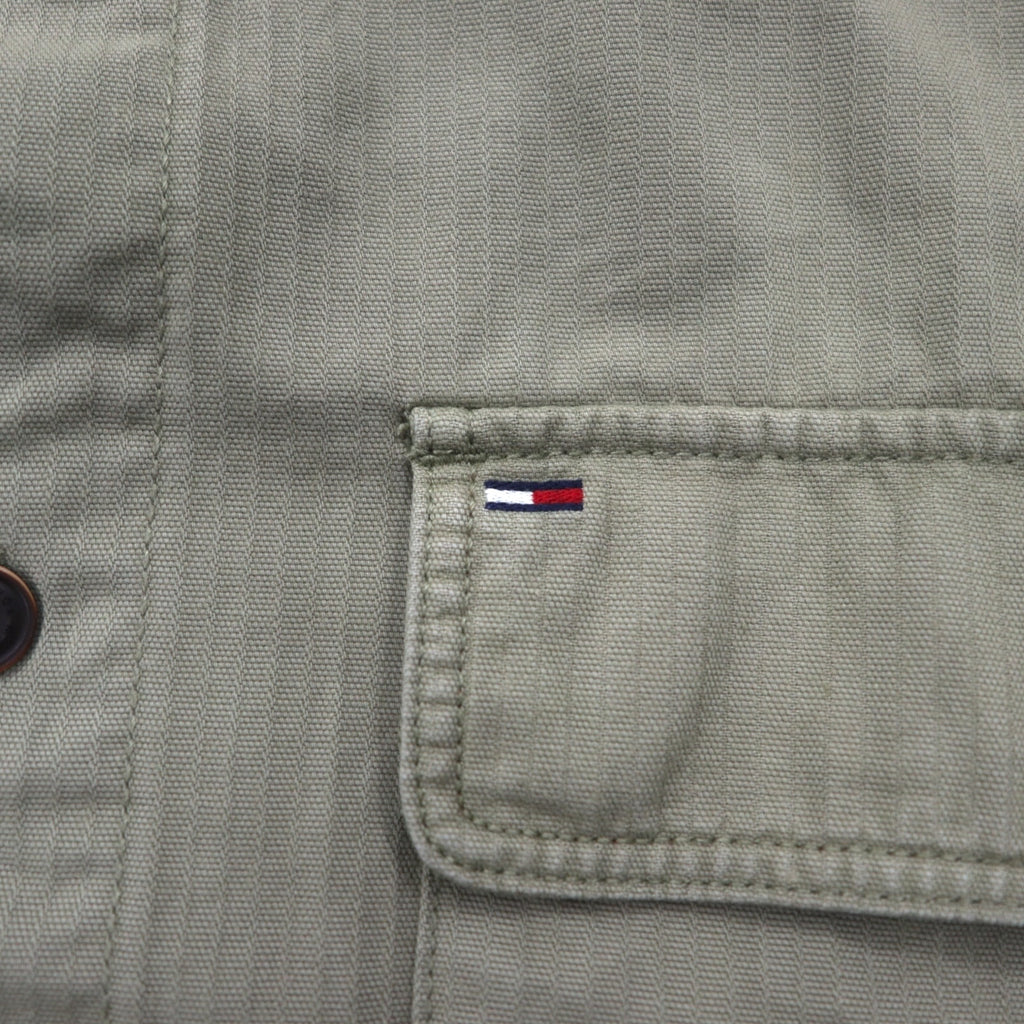 TOMMY JEANS Oversized Fit Work Shirt XL Khaki Cotton OVERSIZED FIT DM0DM4203