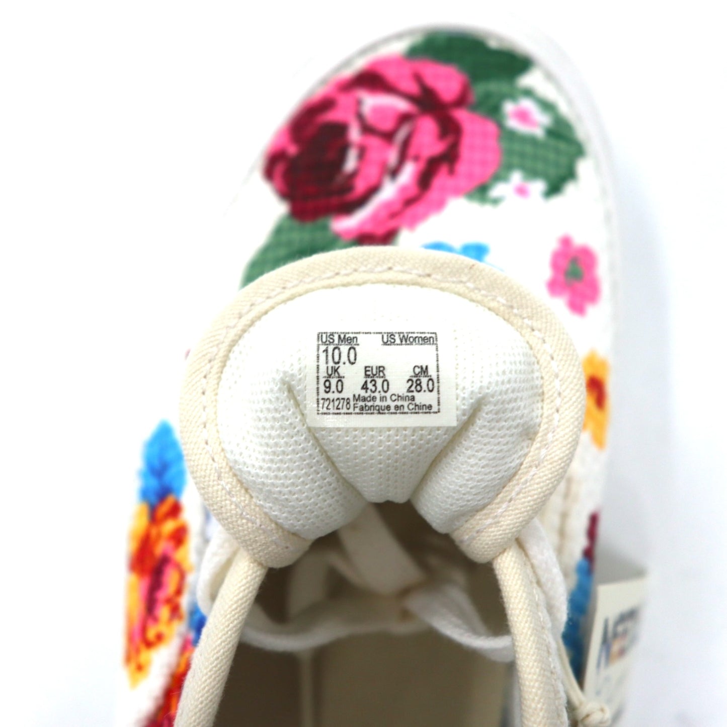 VANS オーセンティック アナハイムコレクション ニードルポイント スニーカー 28cm ホワイト 花柄 AUTHENTIC 44 DX ANAHEIM FACTORY NEEDLEPOINT / FLORAL 未使用品