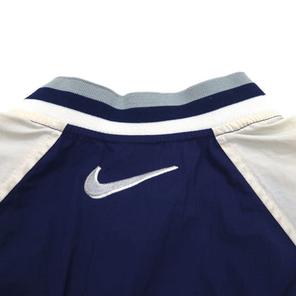 NIKE 90s Silver Tag Ribline Piste Pullover Nylon Jacket L Navy Swoosh