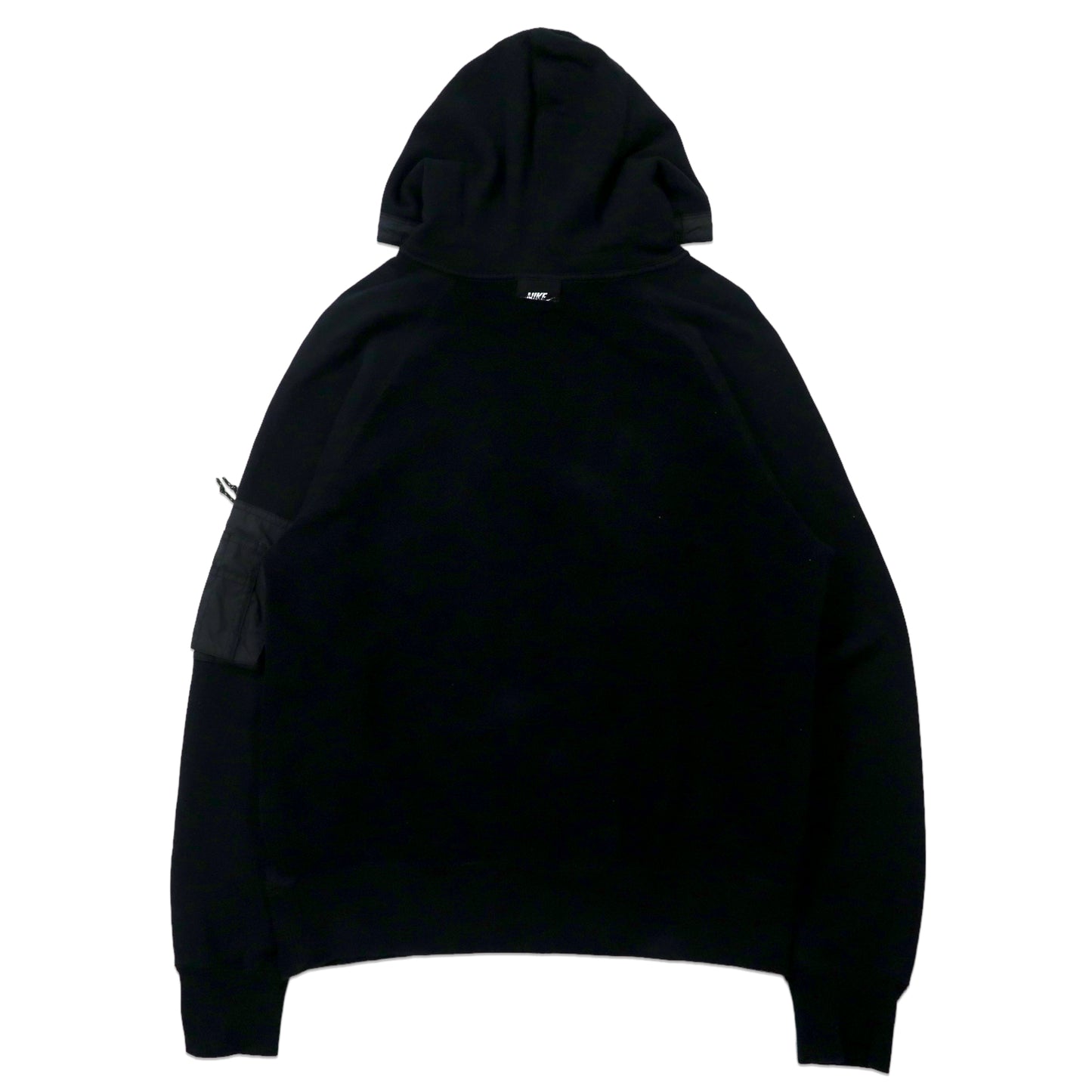 NIKE ロゴ プルオーバーパーカー S ブラック コットン スウォッシュロゴ SPORTSWEAR NSW PULLOVER HOODIE Block Futura Logo CU3797-001