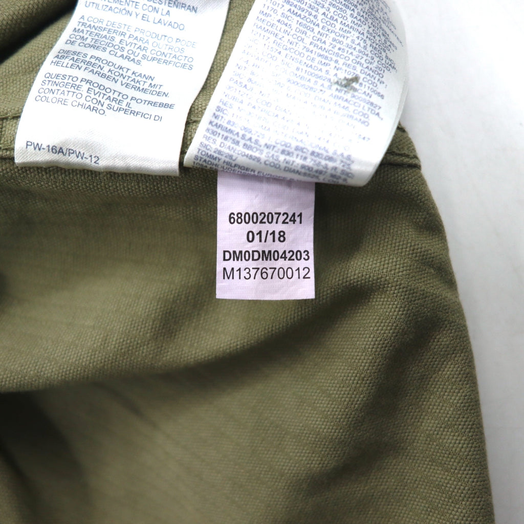 TOMMY JEANS Oversized Fit Work Shirt XL Khaki Cotton OVERSIZED FIT DM0DM4203
