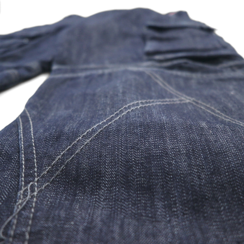 2000s WURTH MODYF Baggy Denim Cargo Pants, Size L, Dark Indigo, Unused