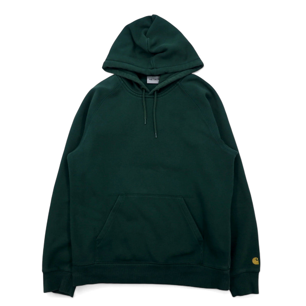 日本然リトテ-古着オンライン-carhartt WIP プルオーバー パーカー M グリーン コットン HOODED CHASE SWEAT 1026384-carhartt WIP Pullover Hoodie M Green Cotton HOODED CHASE SWEAT 1026384