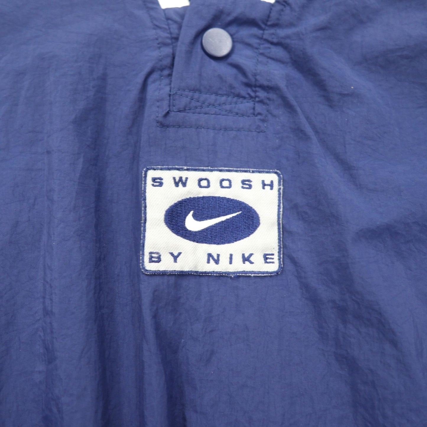 NIKE 90s Silver Tag Ribline Piste Pullover Nylon Jacket L Navy Swoosh