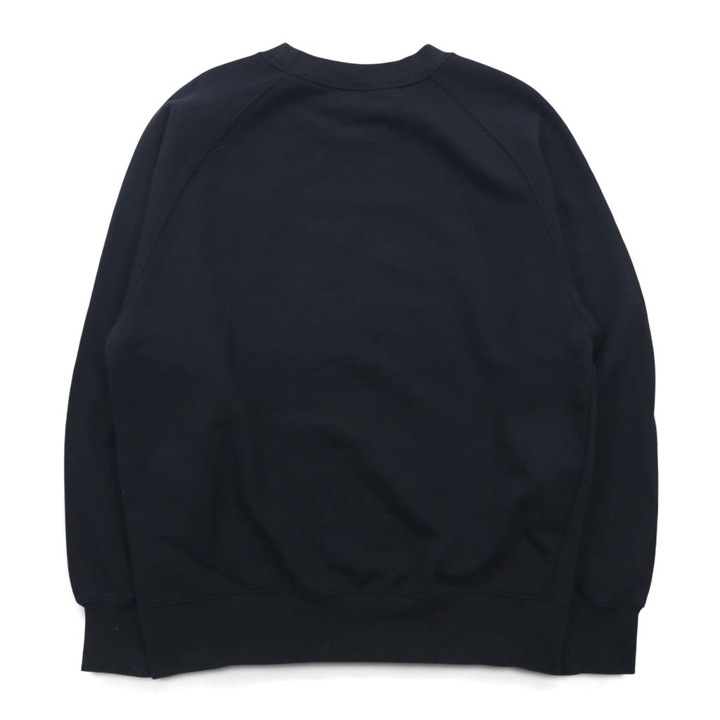 NIKE AIR フレンチテリー クルーネック スウェット M ブラック コットン スウォッシュ