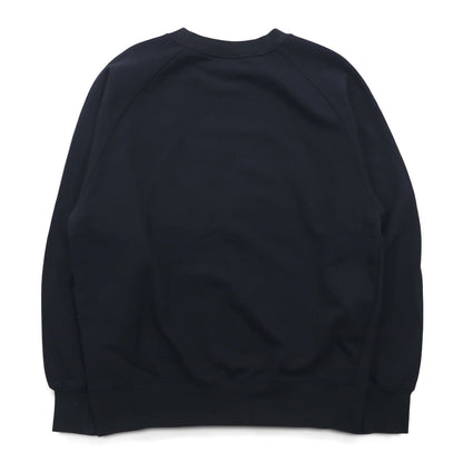 NIKE AIR フレンチテリー クルーネック スウェット M ブラック コットン スウォッシュ