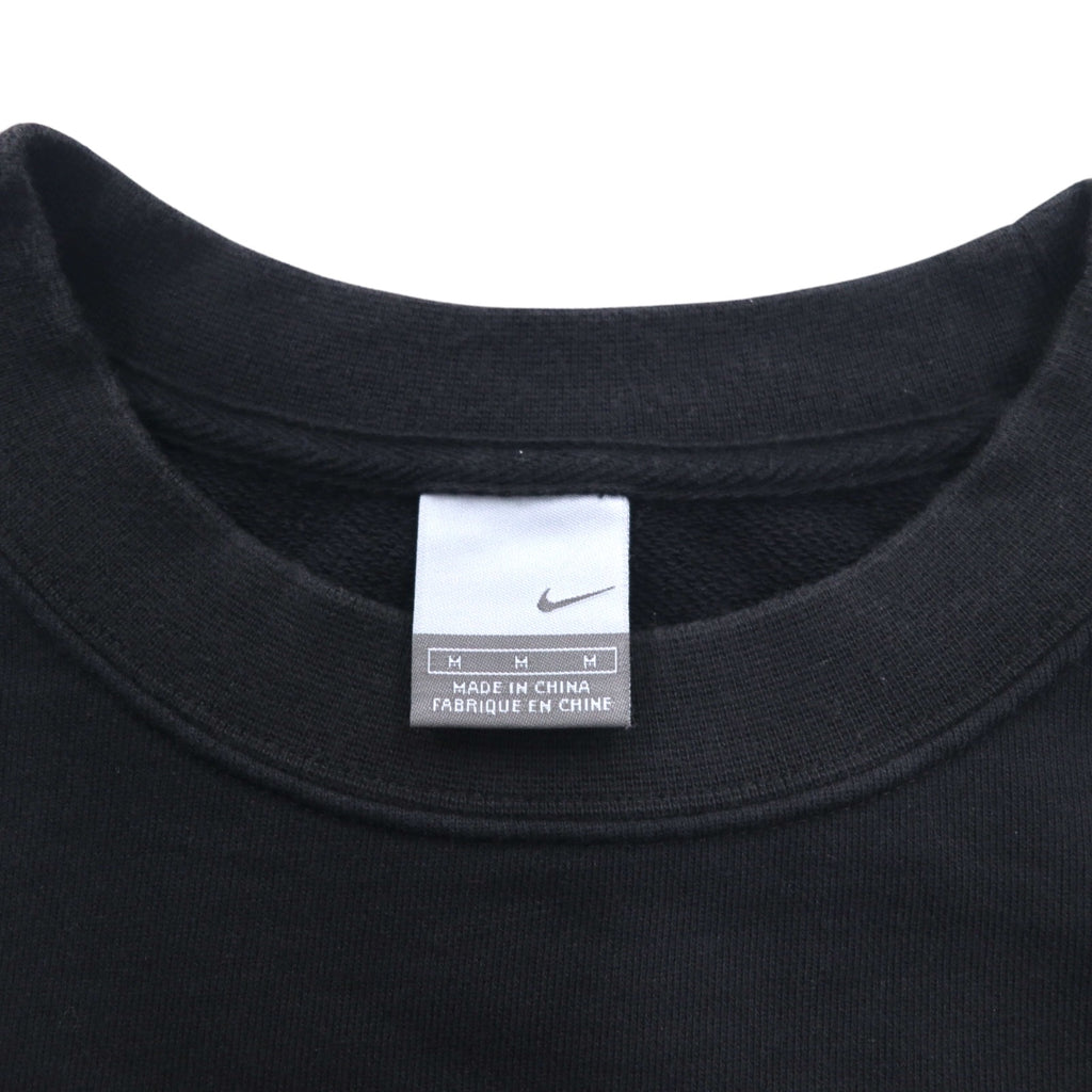 NIKE AIR フレンチテリー クルーネック スウェット M ブラック コットン スウォッシュ