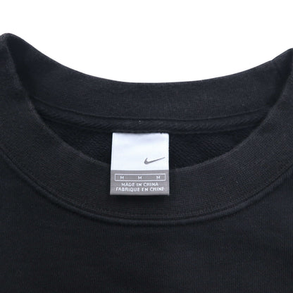 NIKE AIR フレンチテリー クルーネック スウェット M ブラック コットン スウォッシュ