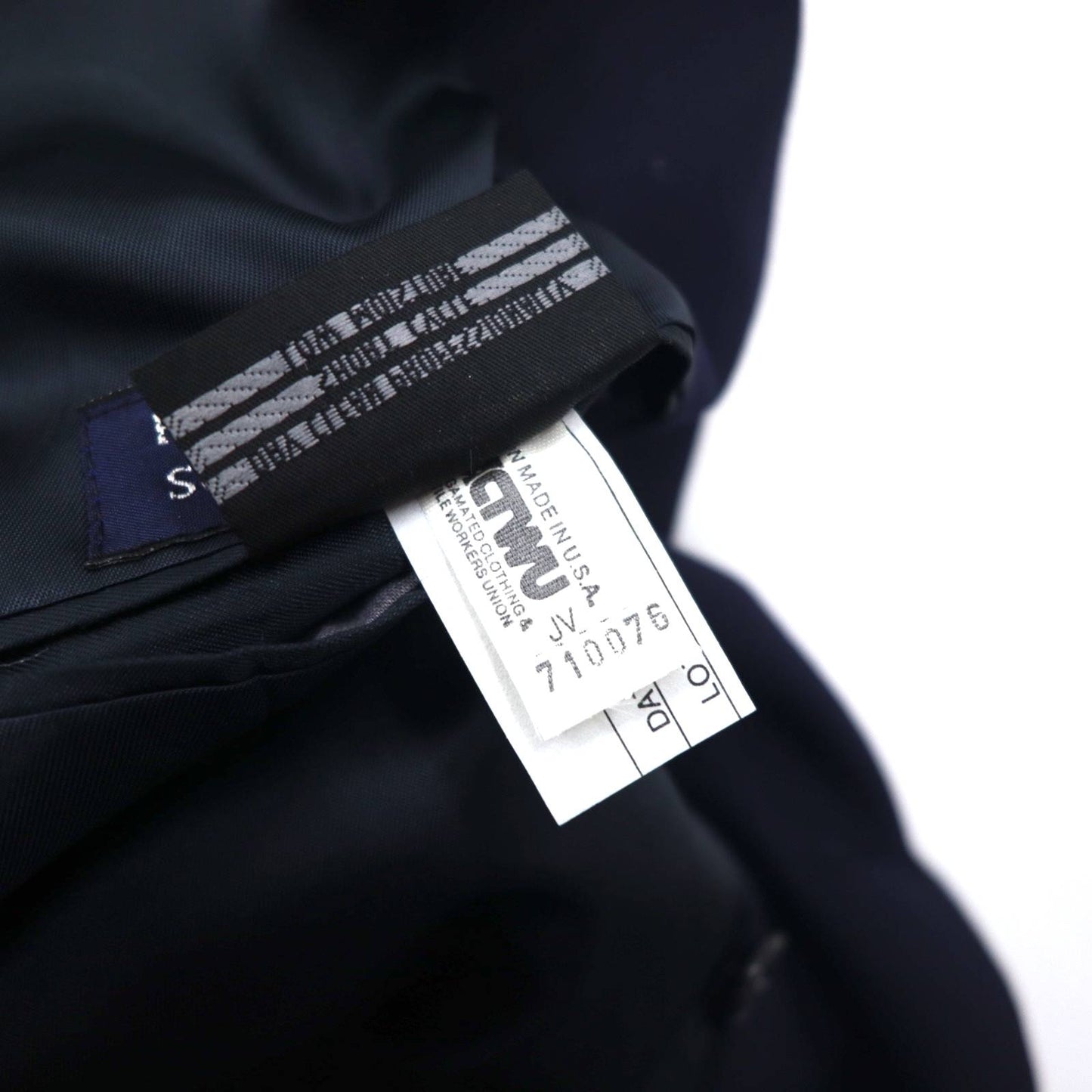 Burberrys USA製 オールド ダブル テーラードジャケット ブレザー 紺ブレ L ネイビー ウール SUPER 100's ギャバン ACTWUタグ 金ボタン ピークドラベル