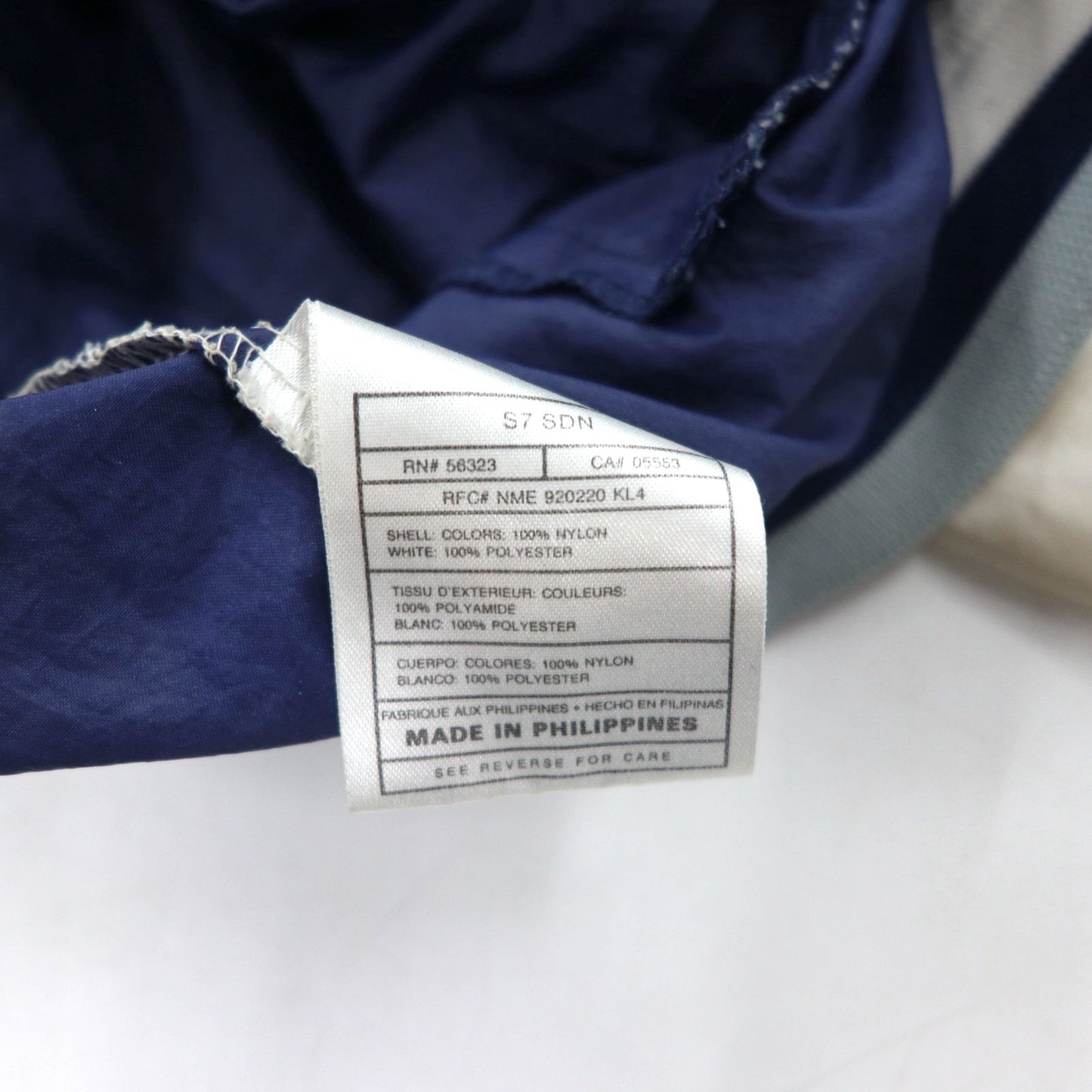 NIKE 90s Silver Tag Ribline Piste Pullover Nylon Jacket L Navy Swoosh