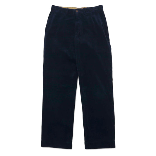 日本然リトテ-古着オンライン-Polo by Ralph Lauren 90年代 ワイド コーデュロイパンツ 32 ネイビー コットン PRESTON PANT スリランカ製-Polo by Ralph Lauren 90's Wide Corduroy Pants 32 Navy Cotton PRESTON PANT Sri Lanka Made