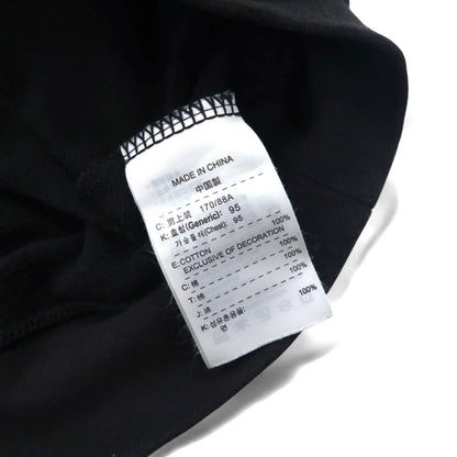 NIKE AIR フレンチテリー クルーネック スウェット M ブラック コットン スウォッシュ