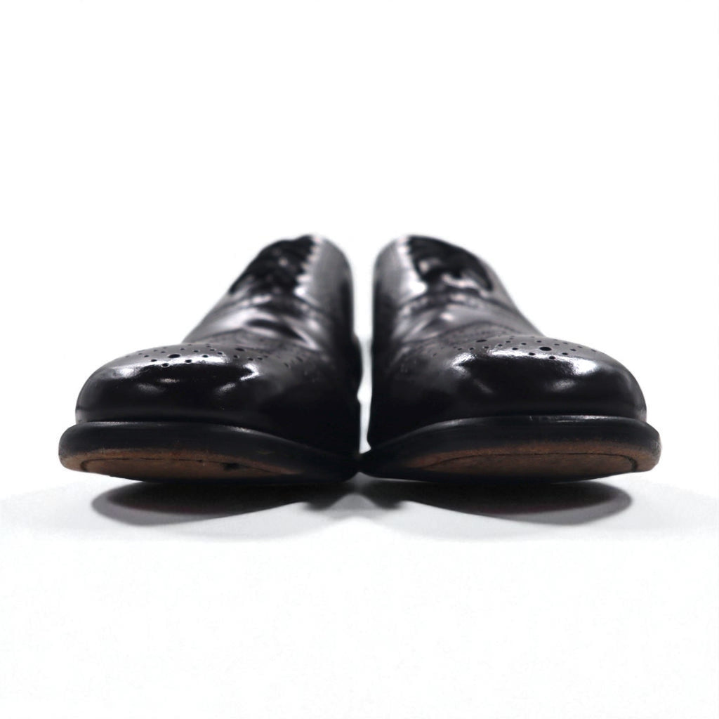 NUNN BUSH 90s Wingtip Full Brogue Dress Shoes, Size 26cm, Brown Leather with Medallion Detail, 83299 05