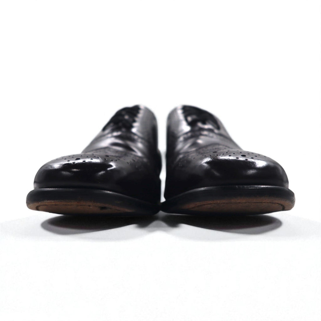 NUNN BUSH 90s Wingtip Full Brogue Dress Shoes, Size 26cm, Brown Leather with Medallion Detail, 83299 05