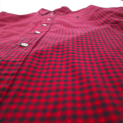 Ralph Lauren button-down shirt, size small, red gingham check with small pony embroidery