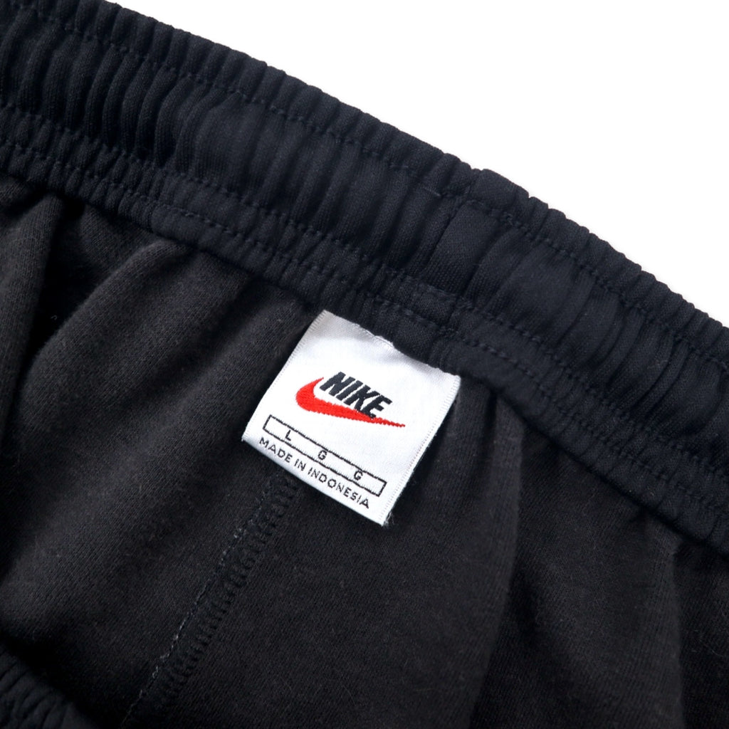 NIKE 90s Track Pants Jersey L Black Polyester Silver Tag