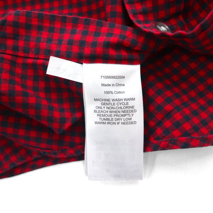 Ralph Lauren button-down shirt, size small, red gingham check with small pony embroidery