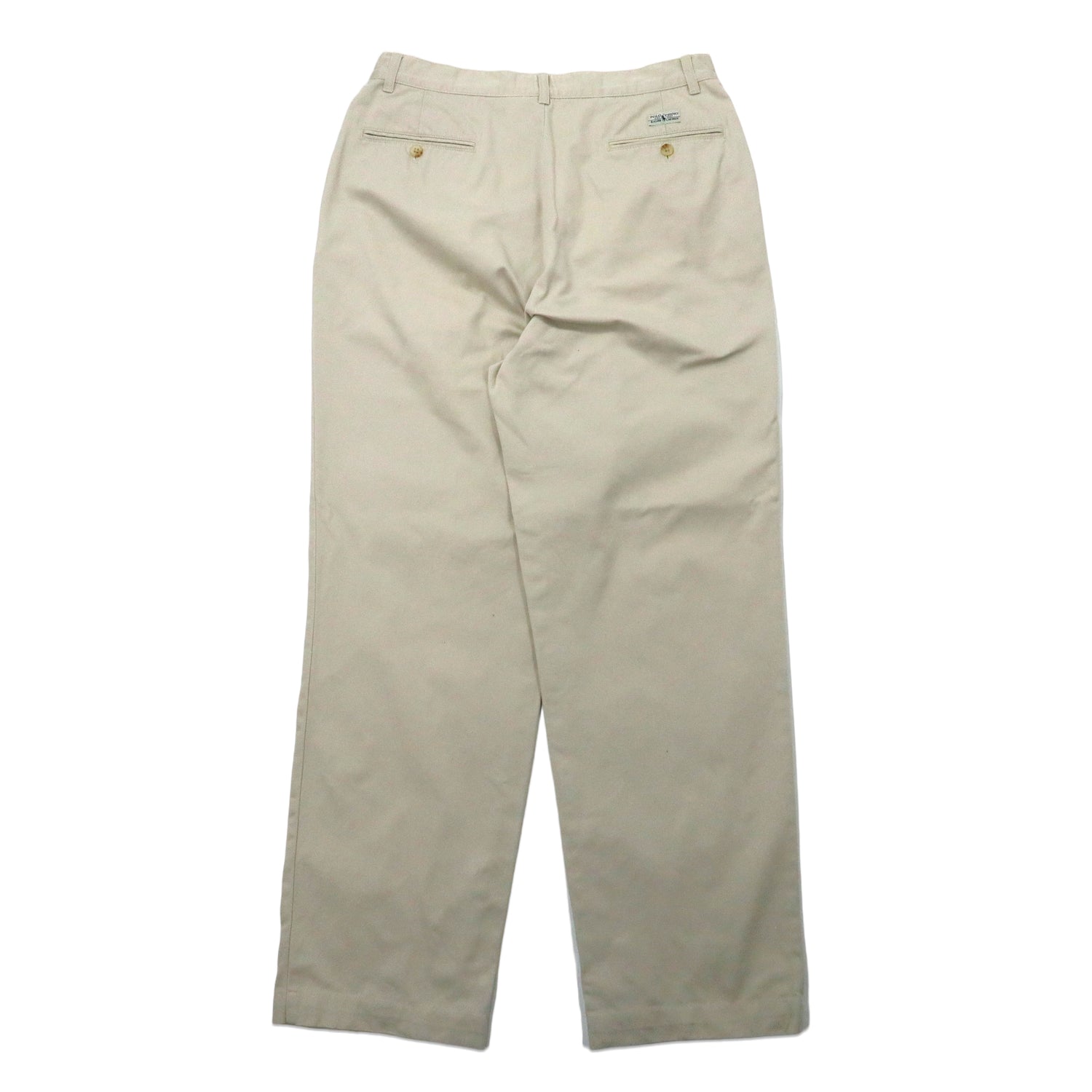 POLO BY RALPH LAUREN 2 Tack Wide Chino Pants 33 Beige Cotton ...