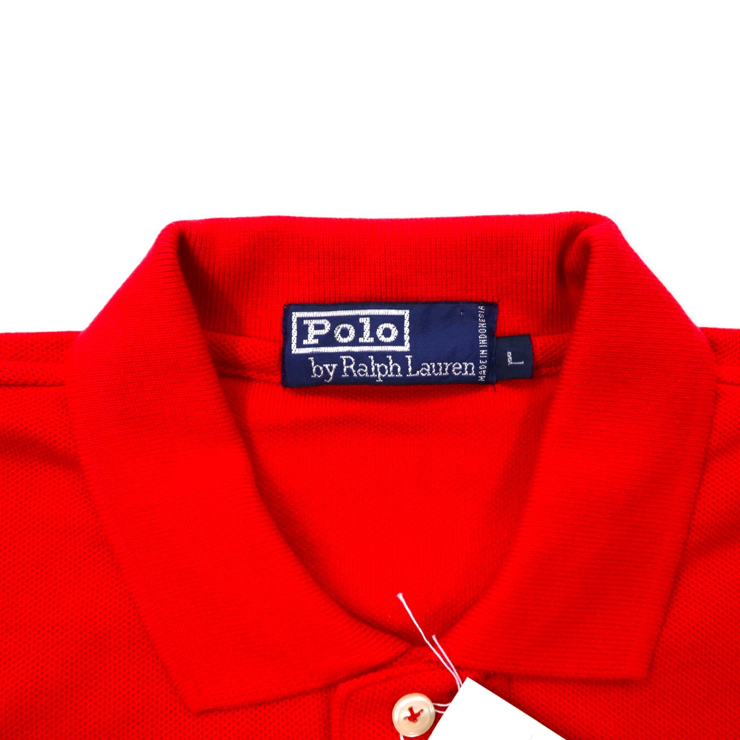Polo by Ralph Lauren ポロシャツ L レッド コットン スモールポニー刺繍 未使用品