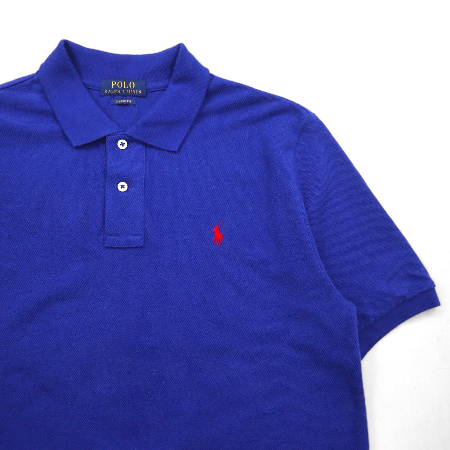 POLO RALPH LAUREN Classic Fit Polo Shirt, Medium, Blue, Cotton, Pique, Small Pony Embroidery
