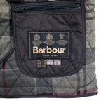 Barbour quilted jacket, XL, grey, polyester, logo embroidery, corduroy collar, check lining, MONTROSE QUILT JACKET LQU0572 GY52