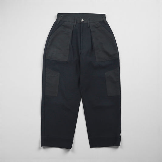 TUKI コンバットパンツ 0135 Combat Pants Melton ワイドパンツ S グレー ウール メルトン 日本製