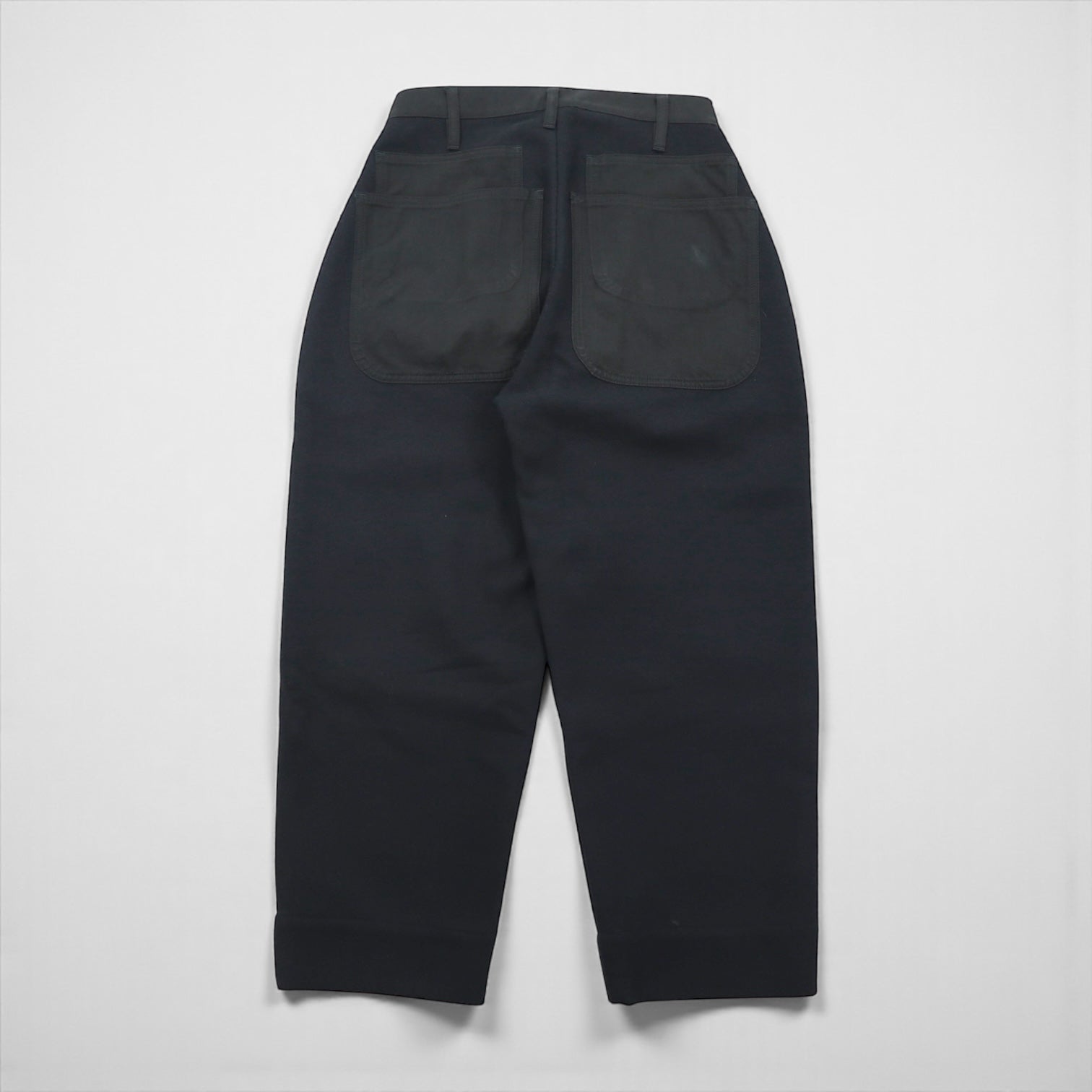 TUKI Combat Pants 0135 Melton Wide-leg Pants, Size S, Gray Wool