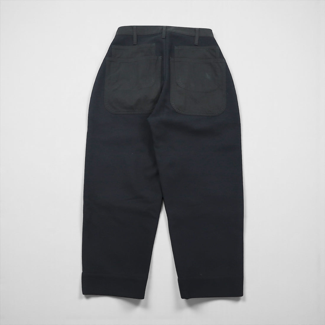 TUKI Combat Pants 0135 Melton Wide-leg Pants, Size S, Gray, Wool Melton, Made in Japan