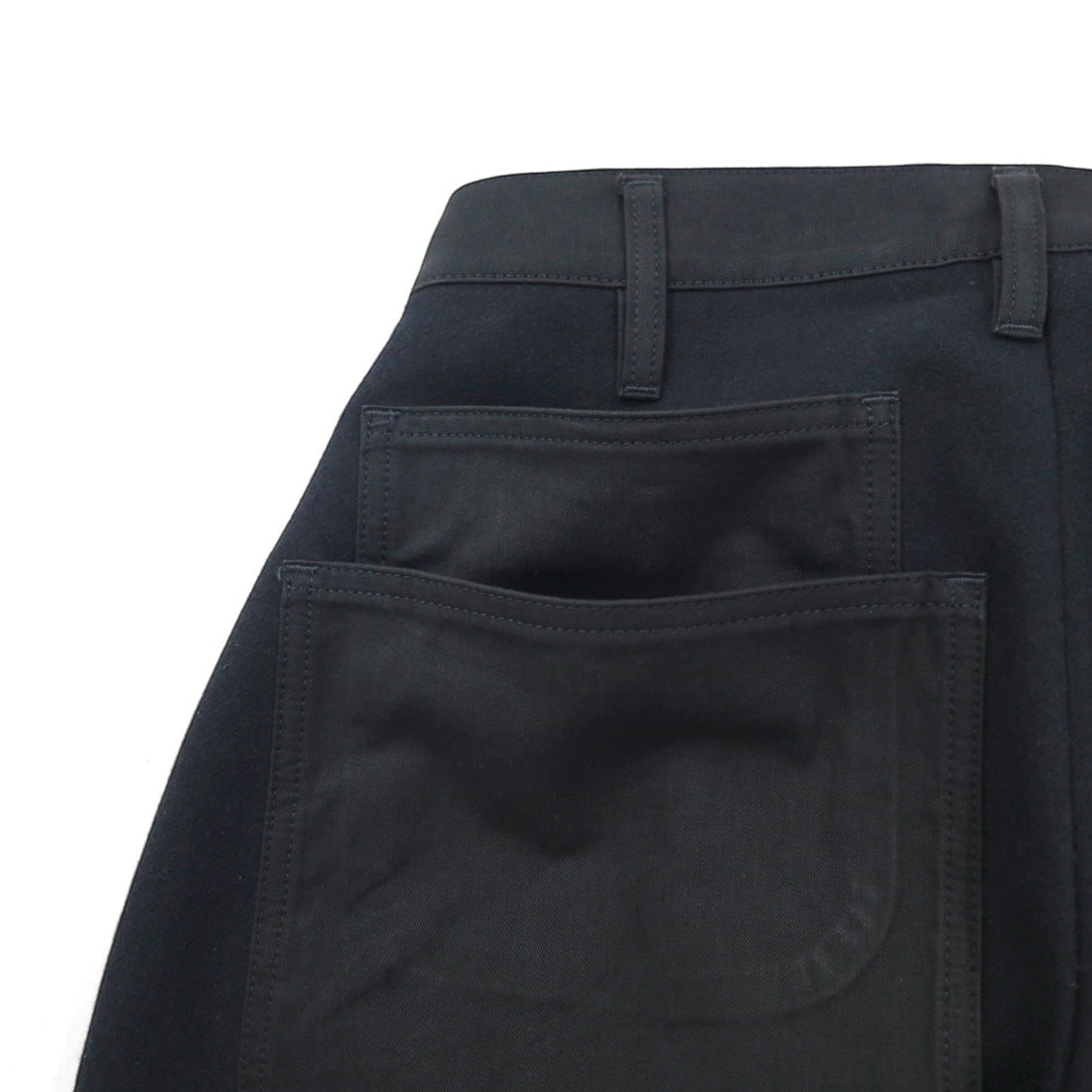 TUKI Combat Pants 0135 Melton Wide-leg Pants, Size S, Gray, Wool Melton, Made in Japan