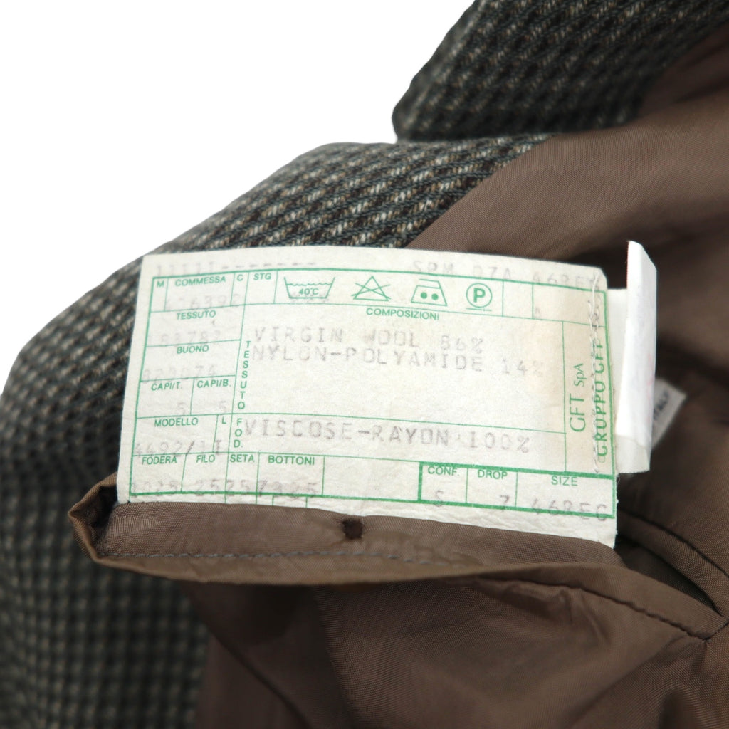 GIORGIO ARMANI LE COLLEZIONI イタリア製 2B テーラードジャケット S カーキ ウール