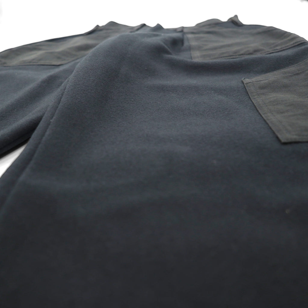 TUKI Combat Pants 0135 Melton Wide-leg Pants, Size S, Gray, Wool Melton, Made in Japan