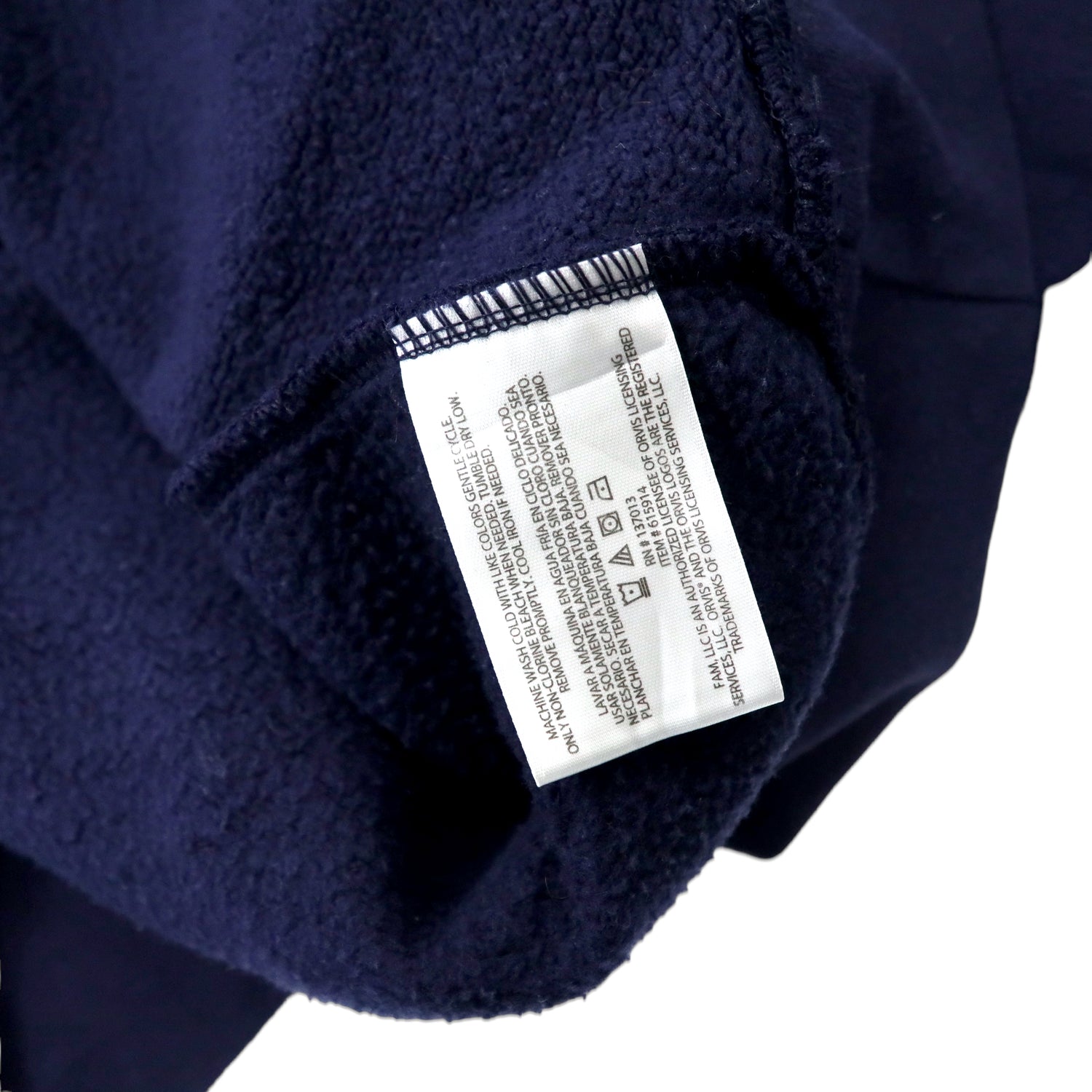 ORVIS Big Size Half Zip Sweatshirt XL Navy Cotton BRUSHED LINING