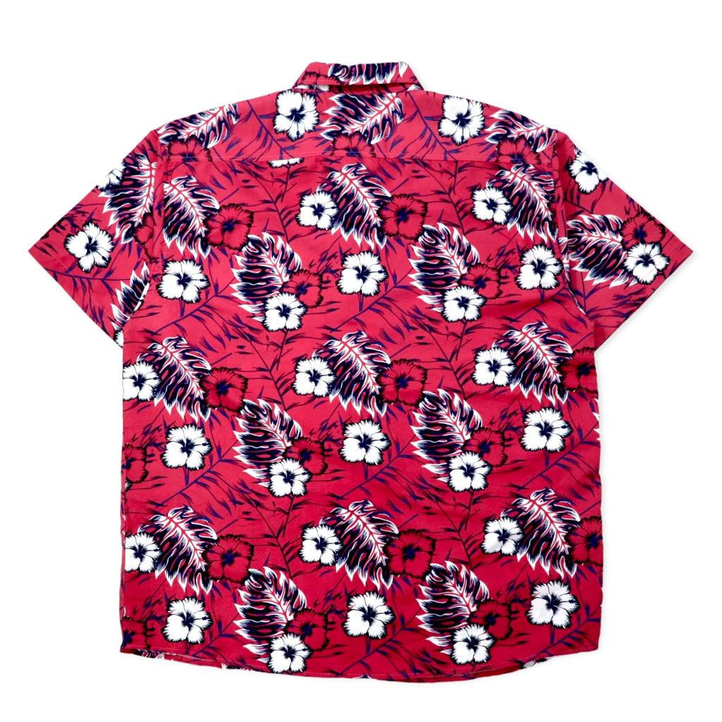 日本然リトテ-古着オンライン-LOWES AUSTRALIA アロハシャツ 2XL ピンク ポリエステル 総柄 ハイビスカス ビッグサイズ-LOWES AUSTRALIA Hawaiian Shirt 2XL Pink Polyester Patterned Hibiscus Big Size